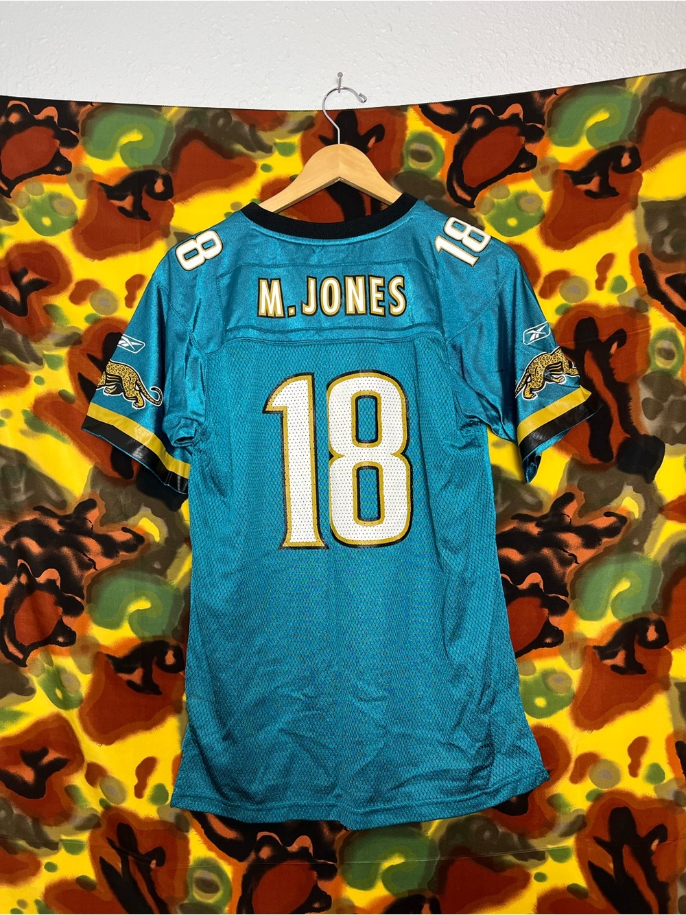 Vintage Jacksonville Jaguars REEBOK Jersey M Jones - YSIZE XL- SEE MEASUREMENTS